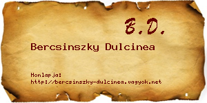 Bercsinszky Dulcinea névjegykártya